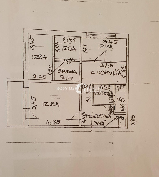 Na predaj 2,5 izbový byt na ul. Adlerová v Košiciach