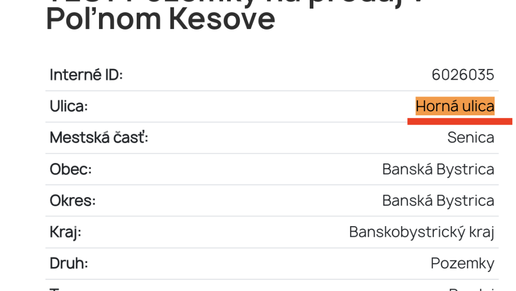 TEST Pozemky na predaj v Poľnom Kesove